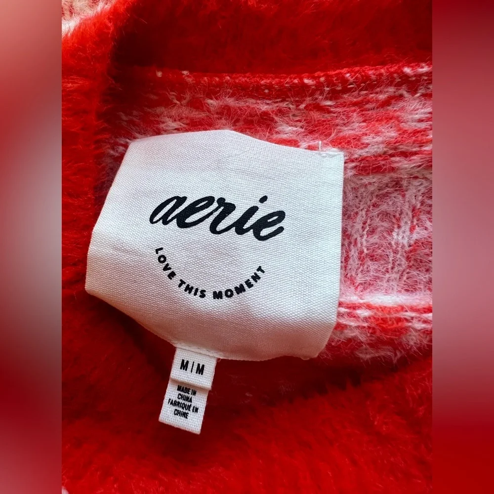 Aerie Oversized Long Sleeve Crew Neck Cool Vibes Sweater Size M